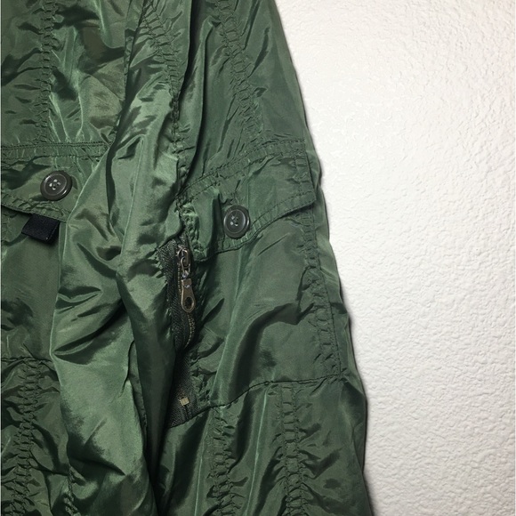 Le Chateau Forest Green Military Jacket Size M Ruched Style - Picture 3 of 6